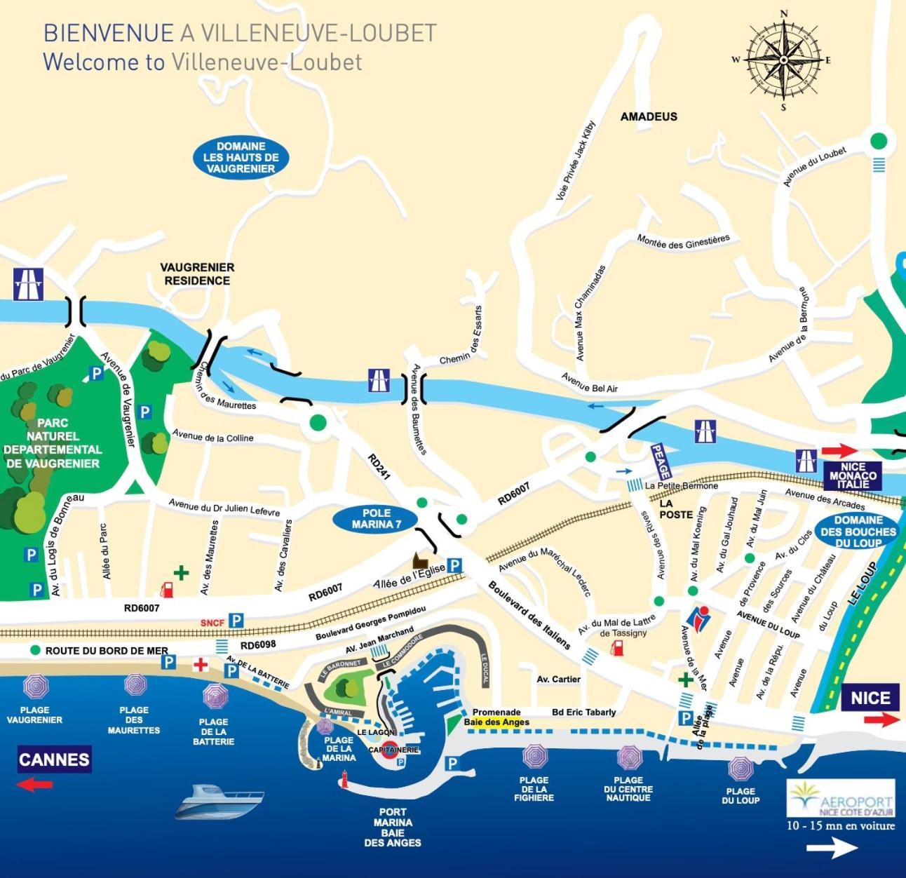 4 Pers , 100M De La Plage Marina Baie Des Anges French Riviera Villeneuve-Loubet Luaran gambar